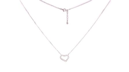 Heart Pendant & Chain Sterling Silver 925
