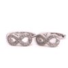 8-Shaped Infinity Cubic Zirconia 925 Sterling Silver Earrings