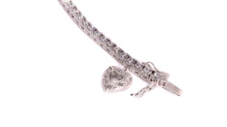 Sterling Silver 925 Heart Bracelet