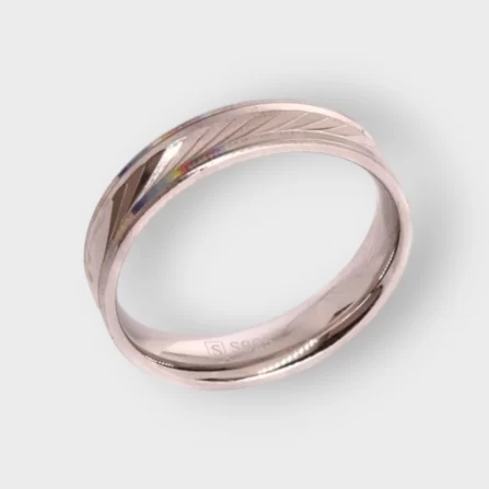 Men's Elegant 925 Sterling Silver Band